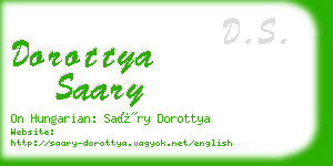 dorottya saary business card